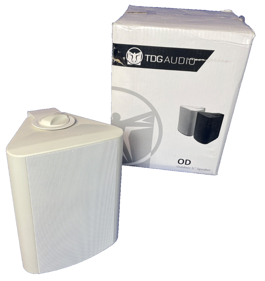 TDG OD52, 5" 2-W In/Outdoor Spkr-w/Bracket-WHT-6Ω-70W-1 EACH ONLY-PreOwn-ExcCond