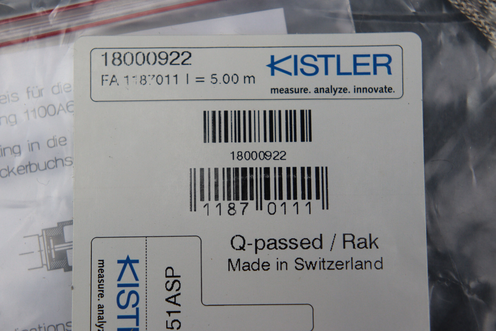 KISTLER 1951ASP CONNECTING CABLE LOC6416