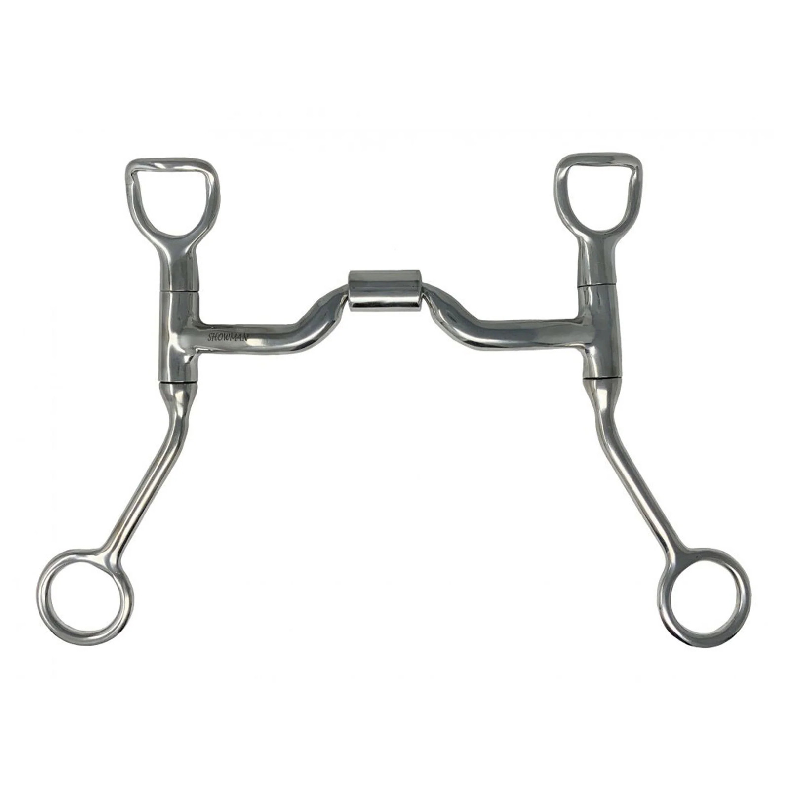 Stainless Steel Ported Barrel Bit with Curved Mouthpiece