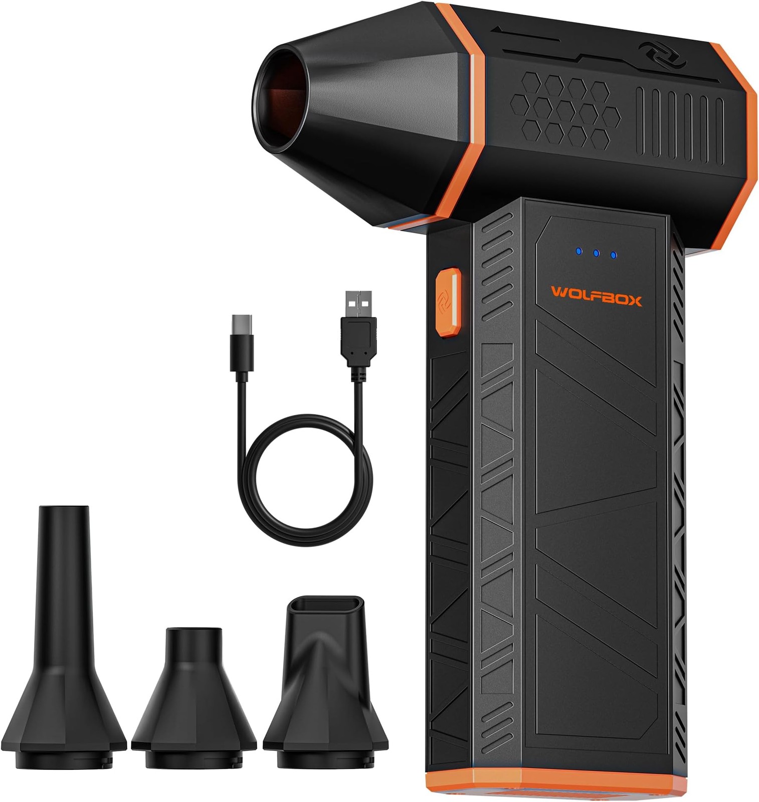 WOLFBOX MegaFlow 50 Compressed Air Duster-110000RPM Super Power Electric Air ...