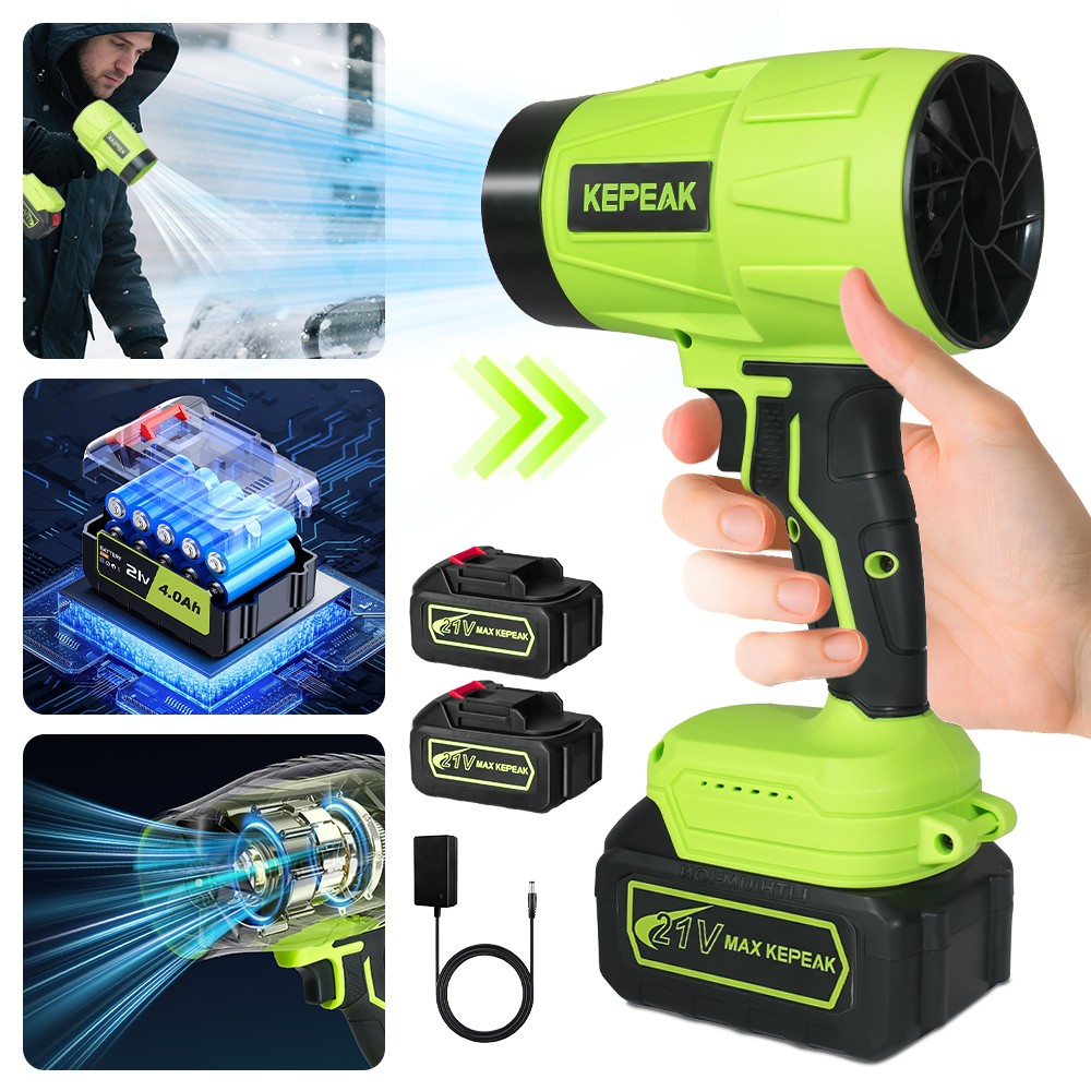 Leaf Blower Cordless with Battery and Charger,Mini Leaf Blower,21V Handheld