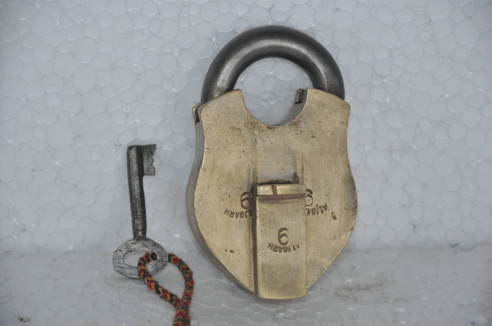 Vintage Brass Handcrafted Solid Heavy Tricky/Puzzle 6 Lever Padlock