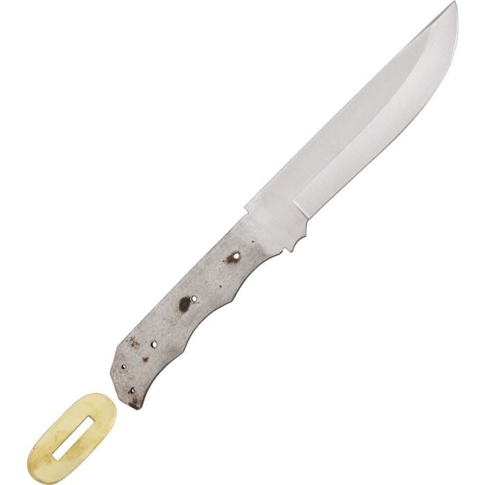 Knifemaking 7" Stainless Steel Bowie Blade Full Tang Included Brass Guard 7718