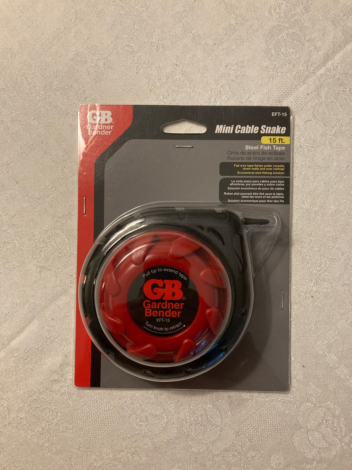 Gardner Bender Mini Cable Snake EFT-15 GB Steel Fish Tape / NEW / UNUSED