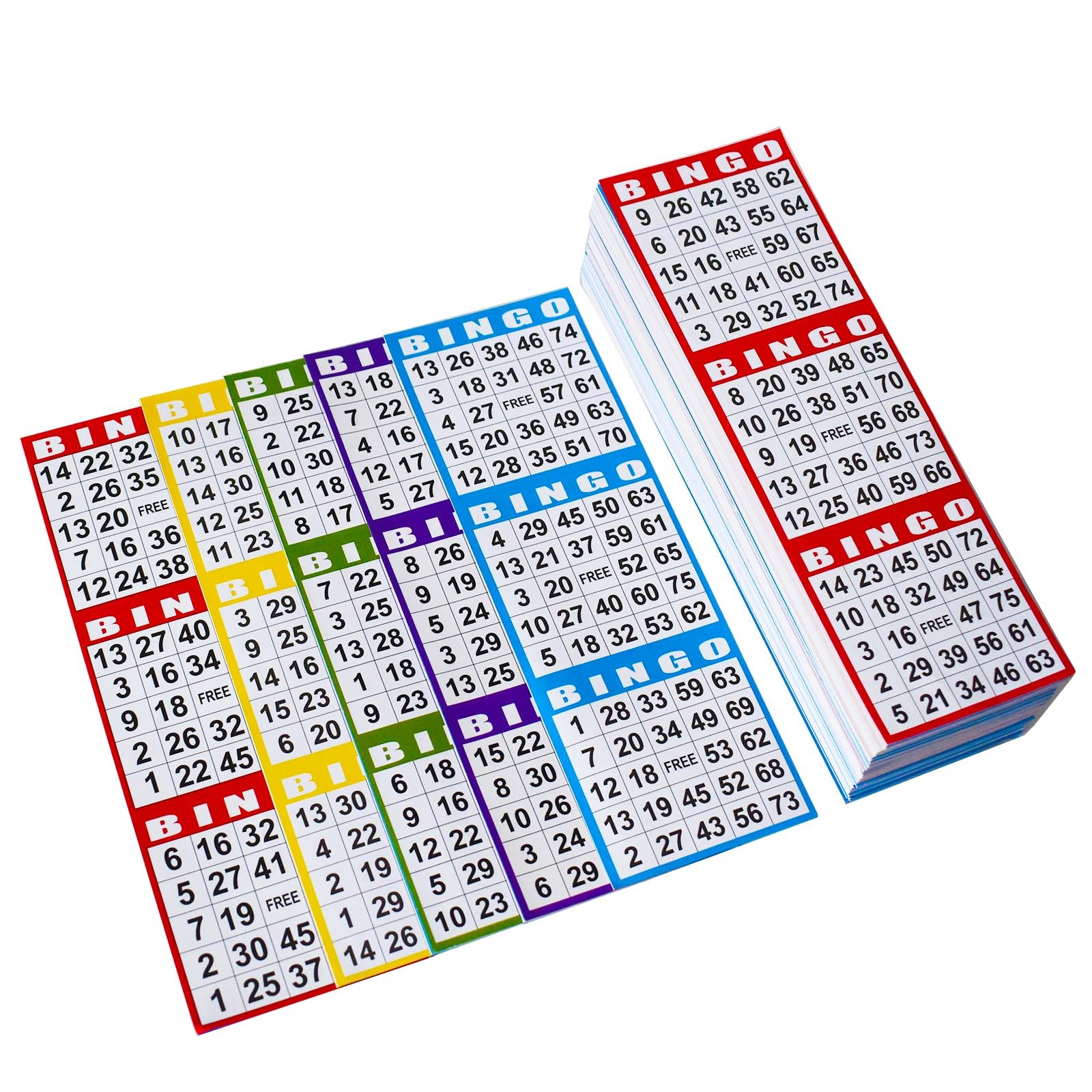 Bingo Paper Game Cards - 3 Card -100 Books of 5 Sheets