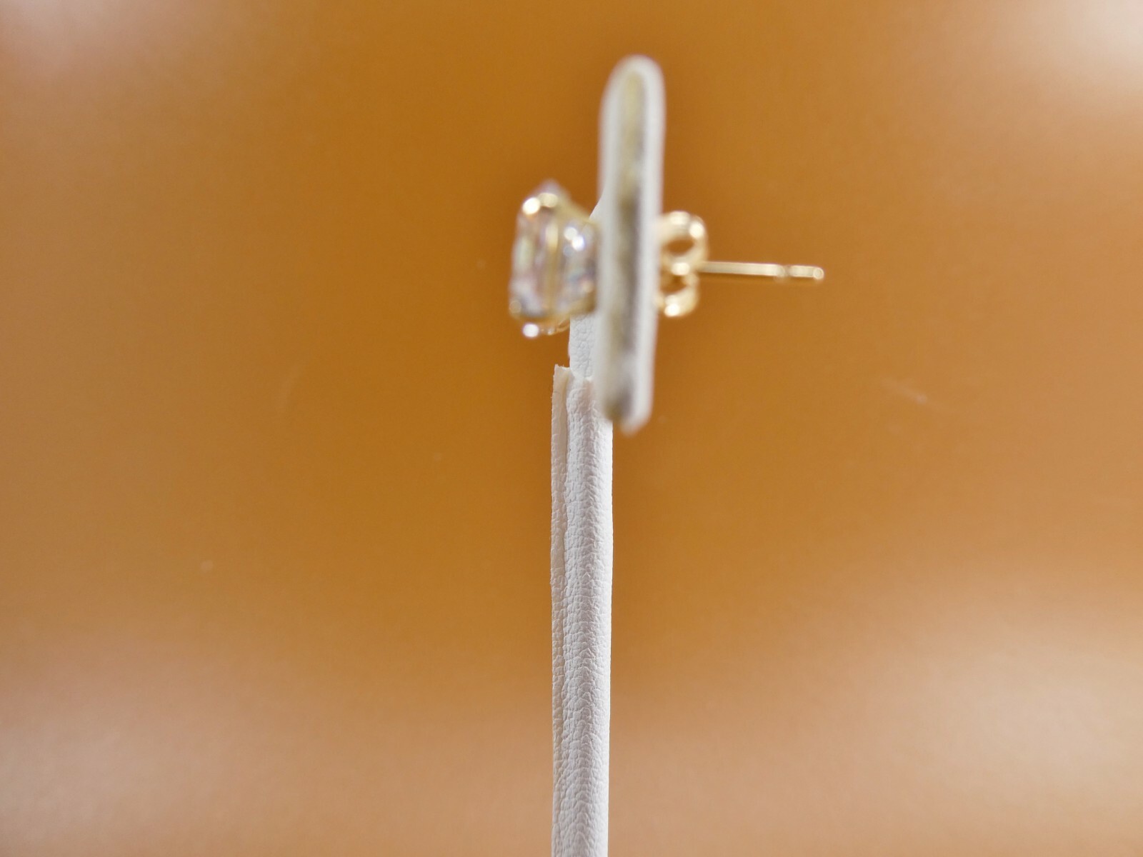 10K REAL SOLID YELLOW GOLD STUD PUSH POST PRONG SETTING BASKET EARRING