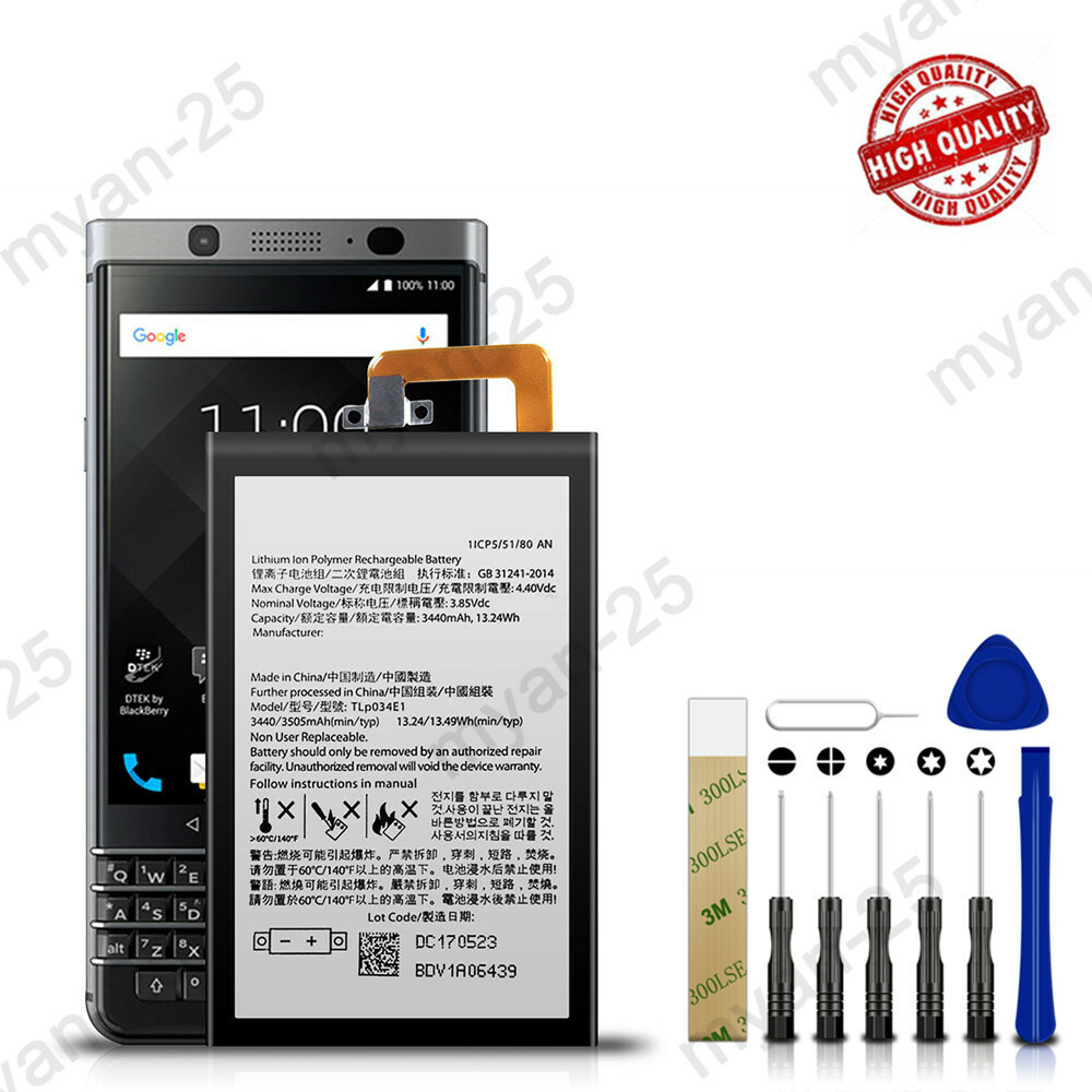 New Blackberry KeyOne Replacement Battery BAT-63108-003 3440 mAh Tools