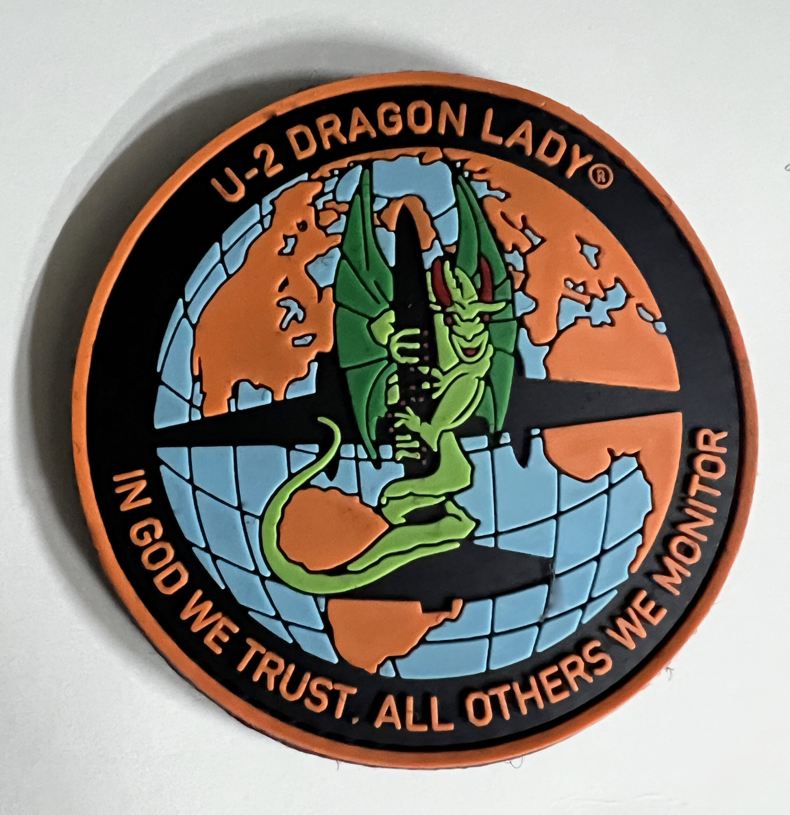 Lockheed Martin® U-2 Dragon Lady® PVC Patch – 3", Hook & Loop