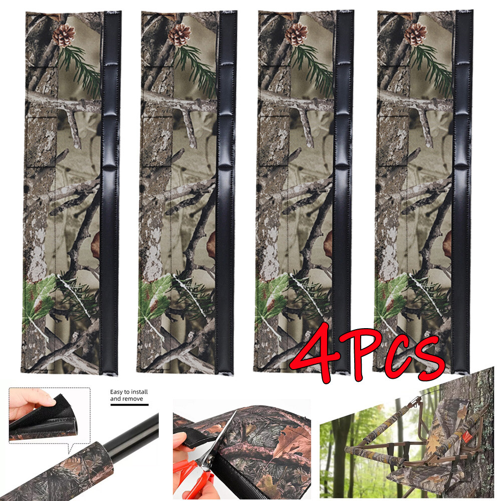 Tree Stand Rail Pads - 19.6"X5.3" Waterproof Camo Treestand Shooting Rail Pads
