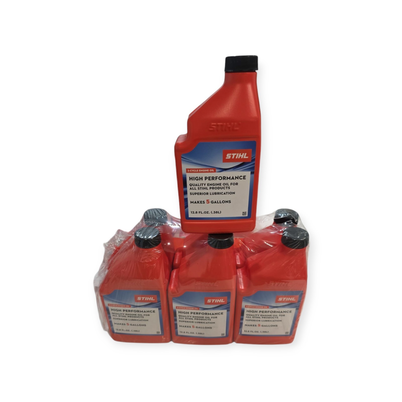 ( 6 ) NEW OEM STIHL 2- CYCLE  OIL HIGH PERFORMANCE , MIX 5 GALLON GAS