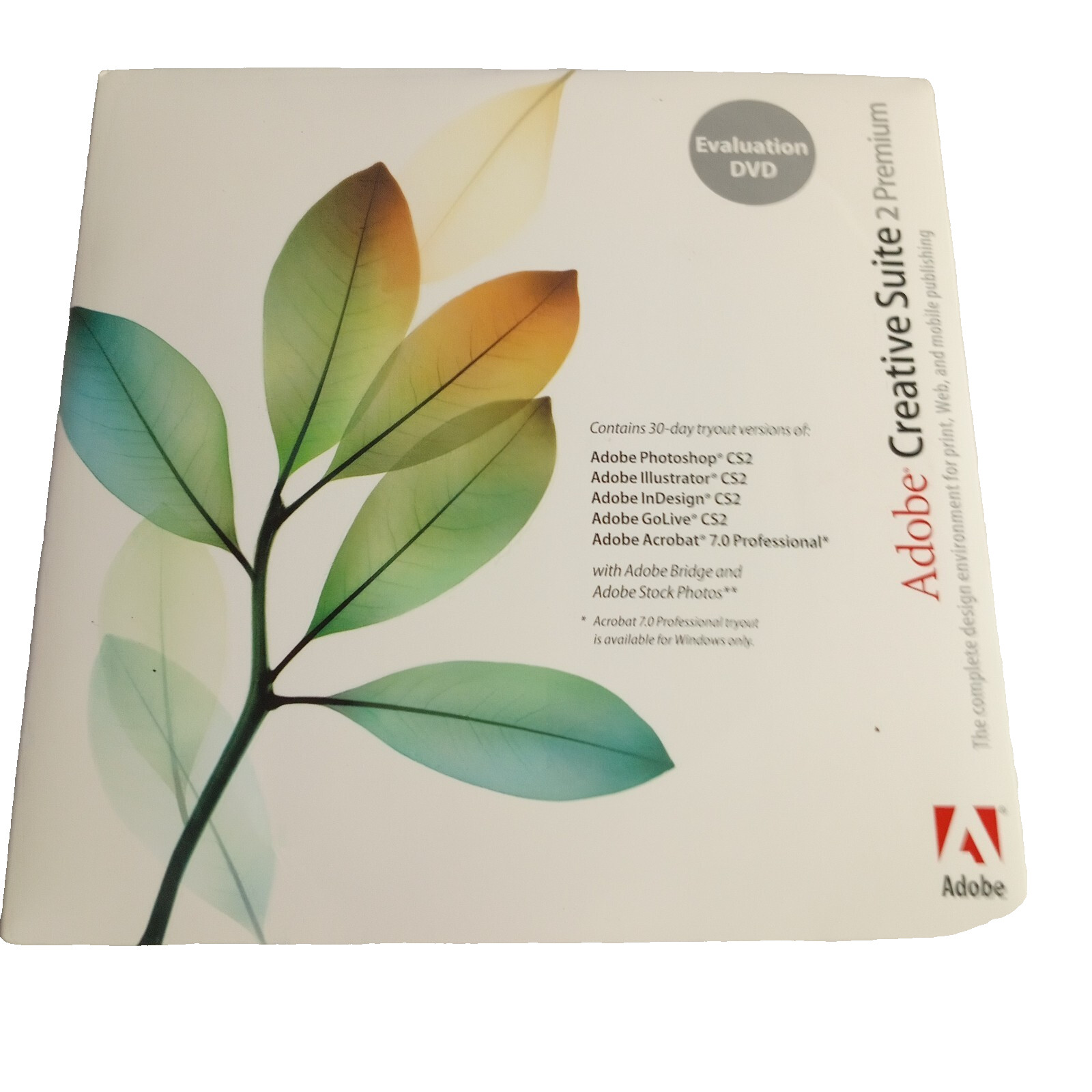 Adobe Creative Suite 2 Premium Evaluation DVD Tryout Photoshop, Illustrator....