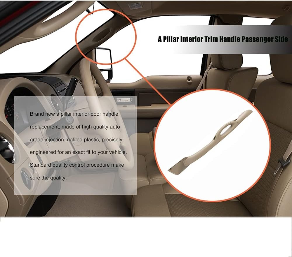 A Pillar Interior Trim Handle Right Passenger Side, Beige