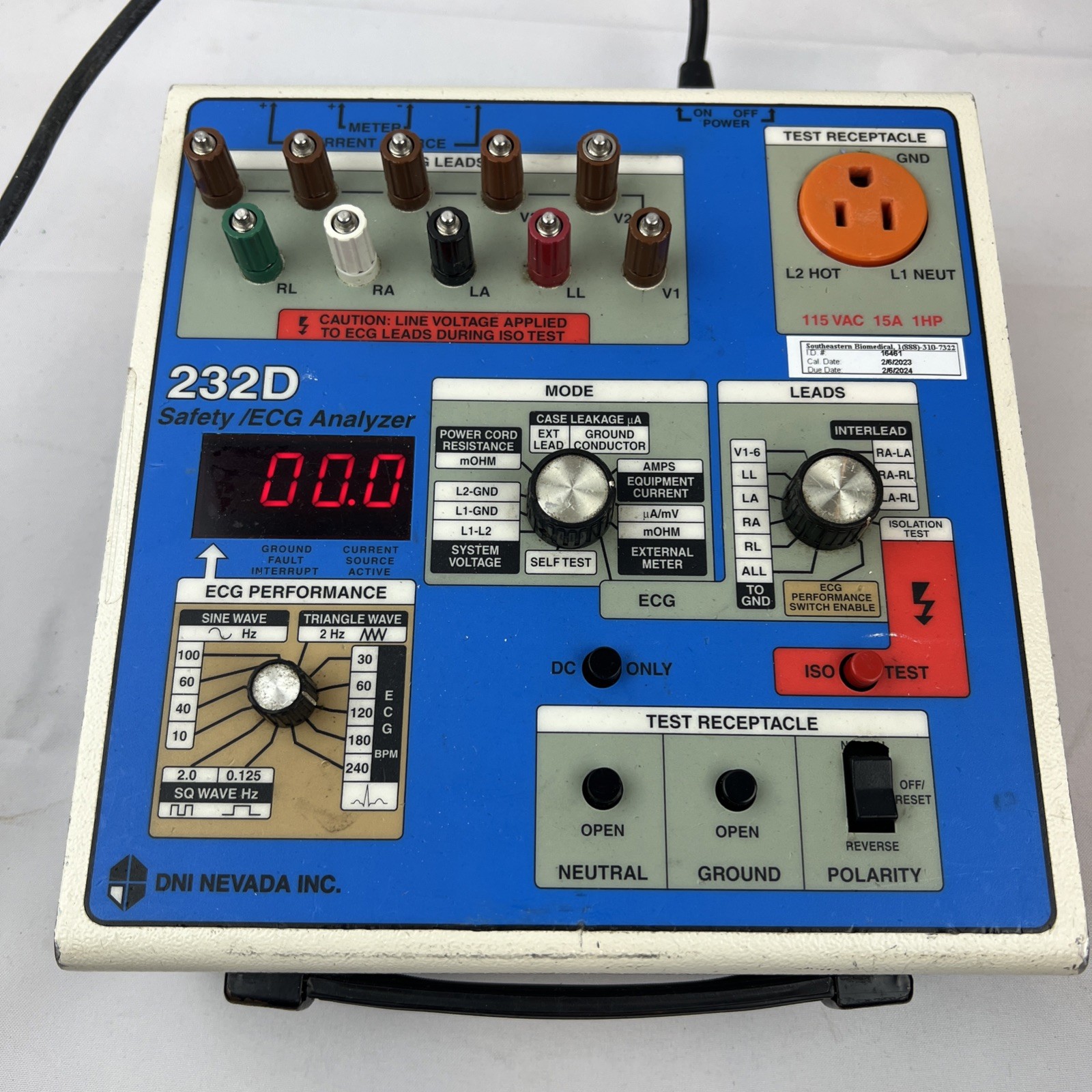 DNI NEVADA 232D SAFETY /ECG ANALYZER