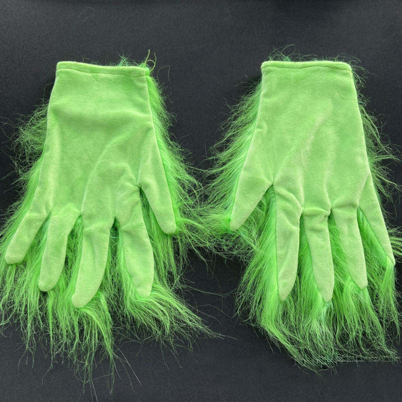 The Grinch Furry Fur Set Gloves Xmas Christmas Cosplay Costume