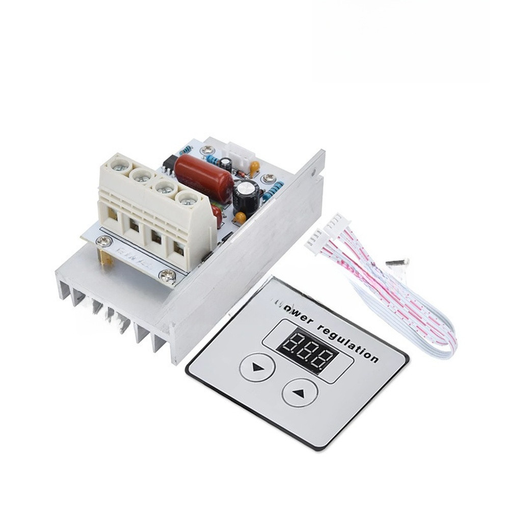 10000W AC 220V Dimmer Thyristor Controller with Digital Voltage Readout