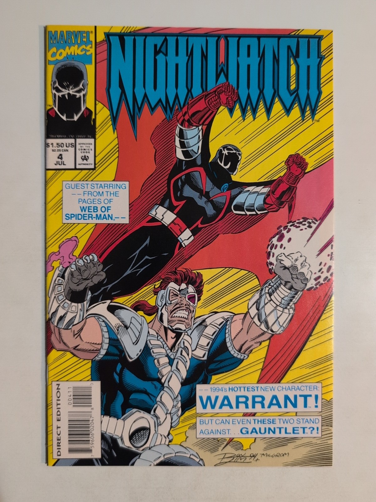 Nightwatch #4 Kevin Barnes Comic Book Marvel Comics 1994