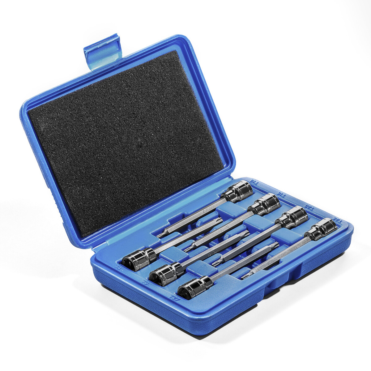 XtremepowerUS 7-Pieces 3/8 Extra Long Torx Deep Bit Socket Set Star Torque