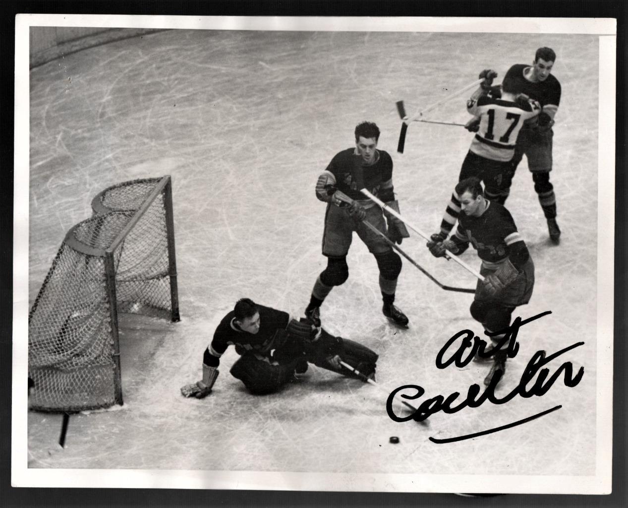 Vintage 1940's Original NY Rangers Photo Signed by Art Coulter!