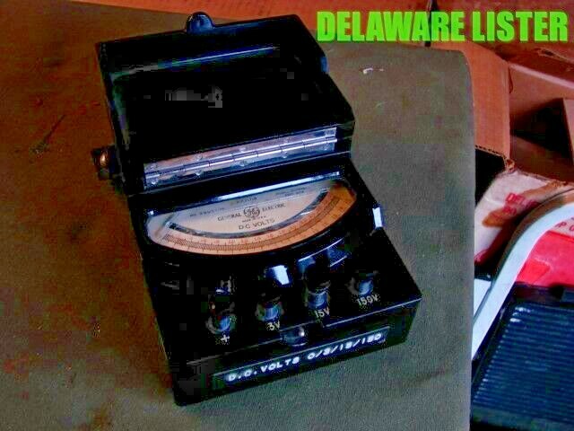 *ANTIQUE GENERAL ELECTRIC GE TYPE DP-9 ANALOG MILLIVOLT VOLTMETER Bakelite Case
