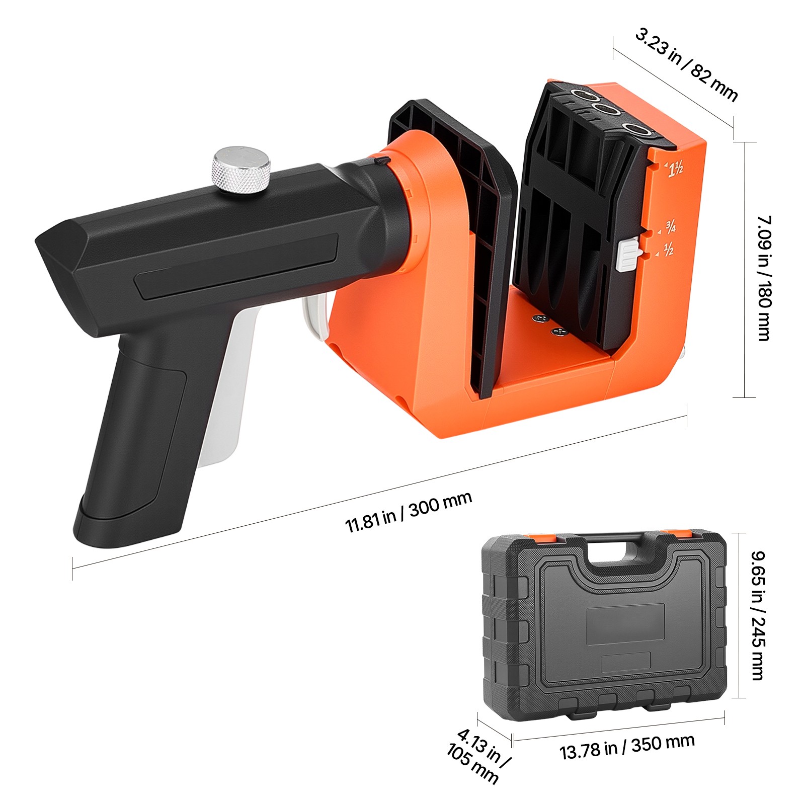 Uimoso Pocket Hole Jig Kit with Adjustable 360° Rotating Handle System