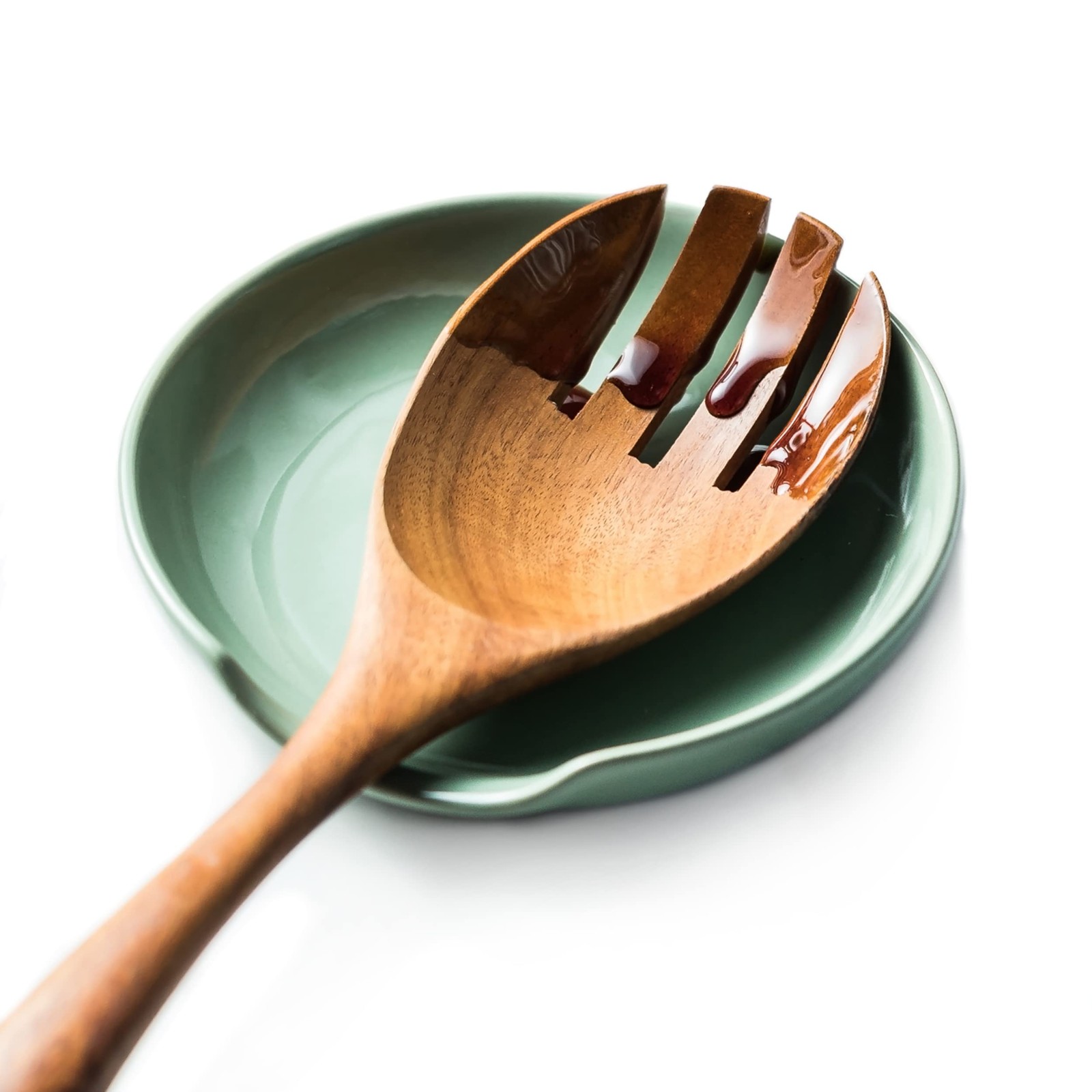LYEOBOH Spoon Rest for Stove Top, Spoon Holder Large Ceramic Spoon Rest for Kitc
