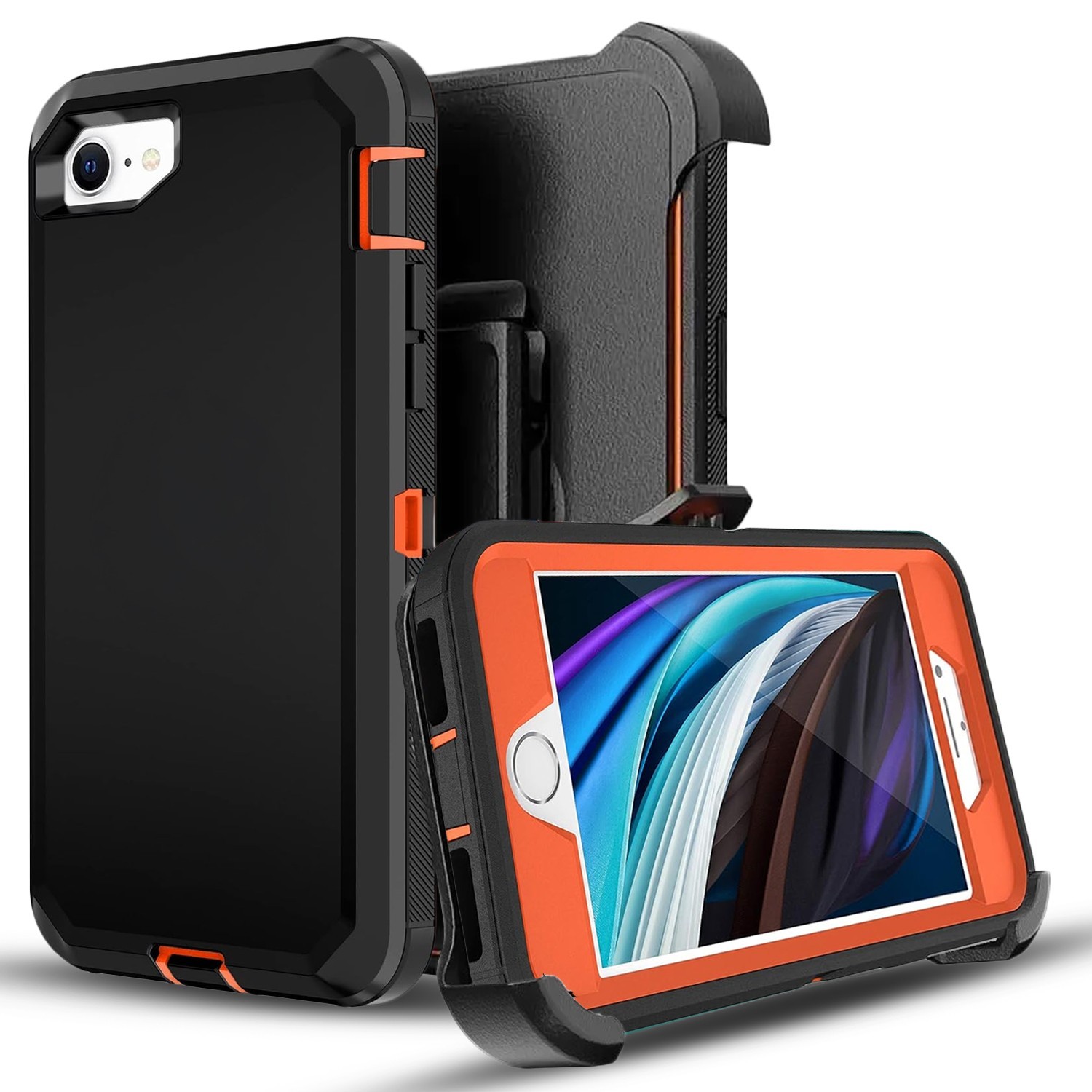For iPhone SE 2020/8/7 Plus Case Shockproof Cover Fit Otterbox +Screen Protector
