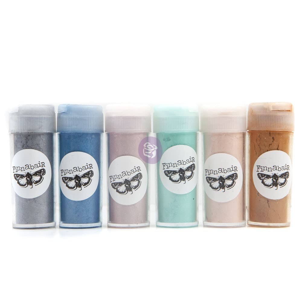 Prima Marketing Finnabair Mica Powder Set – 7g, 6-Pack, Serenity Assorted