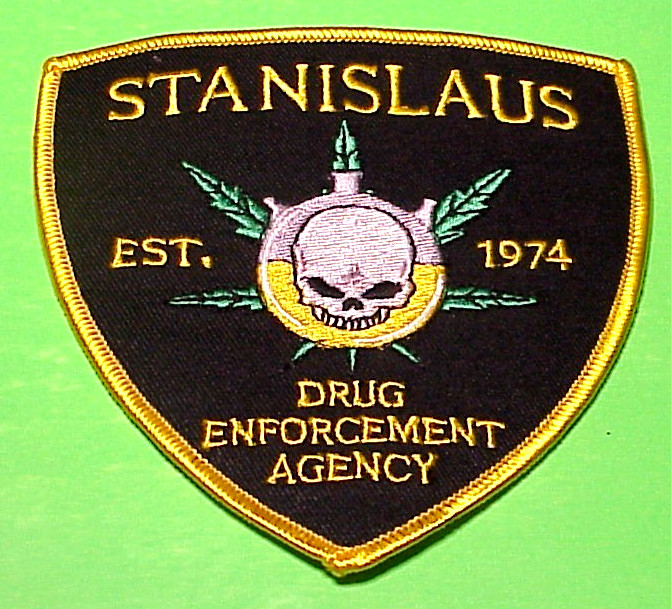 STANISLAUS CALIFORNIA  DRUG ENFORCEMENT AGENCY 4 3/4"  EST. 1974 SHOULDER  PATCH