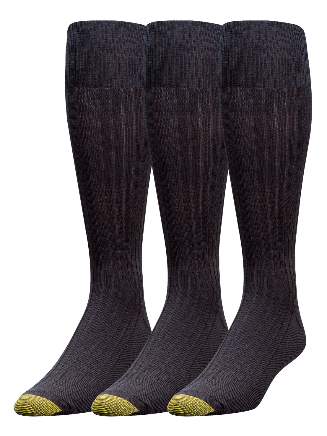 Gold Toe Men's Canterbury Over The Calf Extended Size 3-Pack Socks 794he
