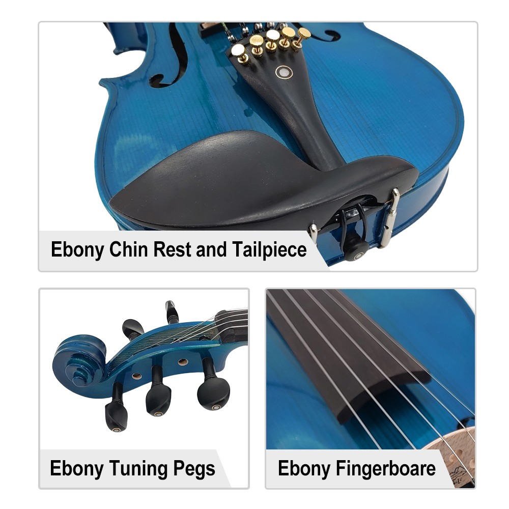 5 String Advanced Electric Acoustic Violin 4/4 Maple+Spruce Handmade Nice Tone