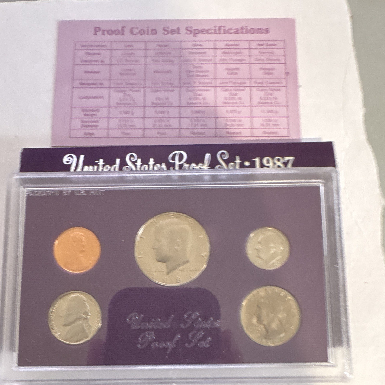 1987-S Proof Set U.S. Mint Original Government Packaging OGP