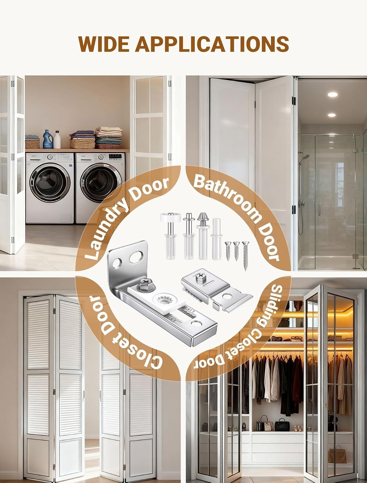 Bifold Door Hardware Repair Kit - 2 Pack Replacement Parts