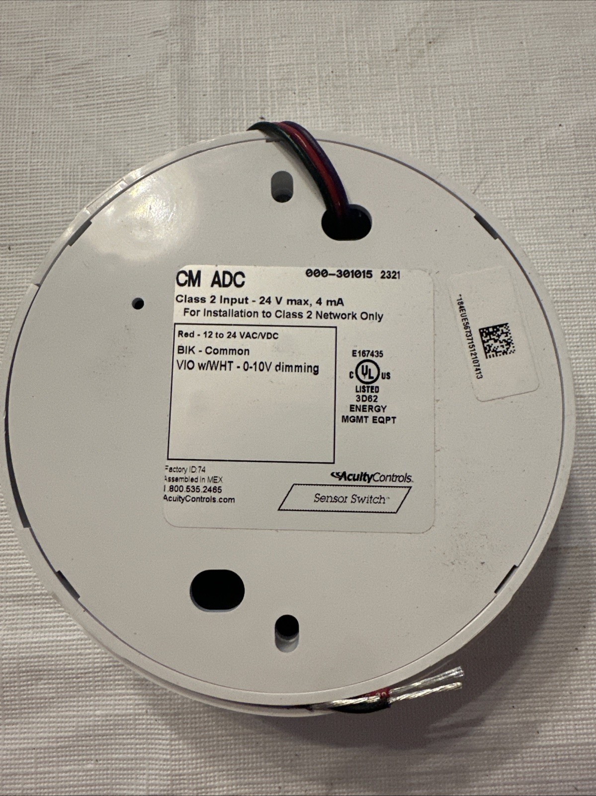 System Sensor CM ADC Ceiling Mount Sensor Photocontrol W/ Auto Dimming