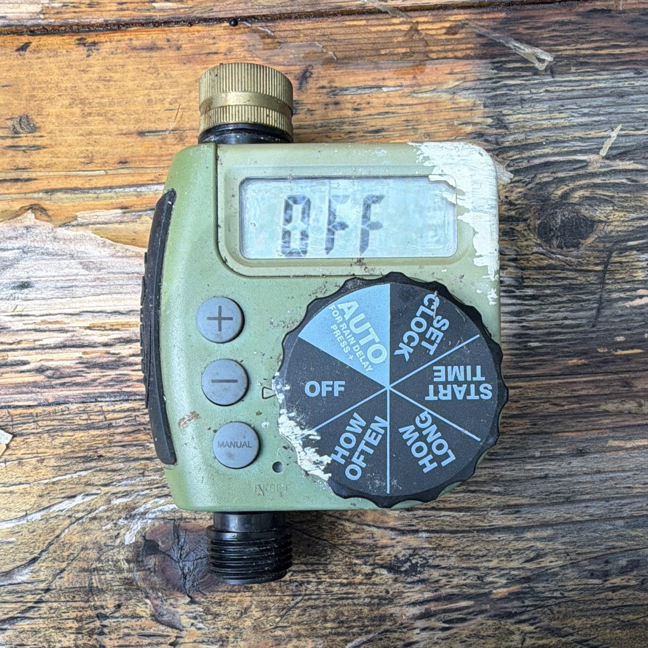 Orbit Digital Tap/Hose Timer 62056, 1 Outlet/Zone, LC Display, Manual, Green