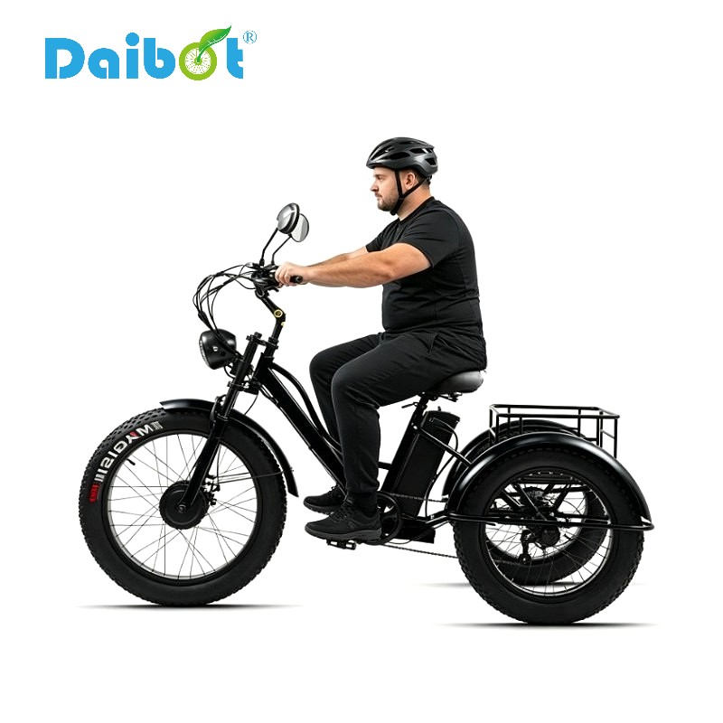 750W  Mobility Trike Adult 3 Wheel Detachable Battery Grocery Cargo Basket