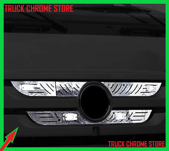ATEGO    INSIDE OF GRILL LATHS CHROME    Stainless Steel   1 SET. Fits  Mercedes