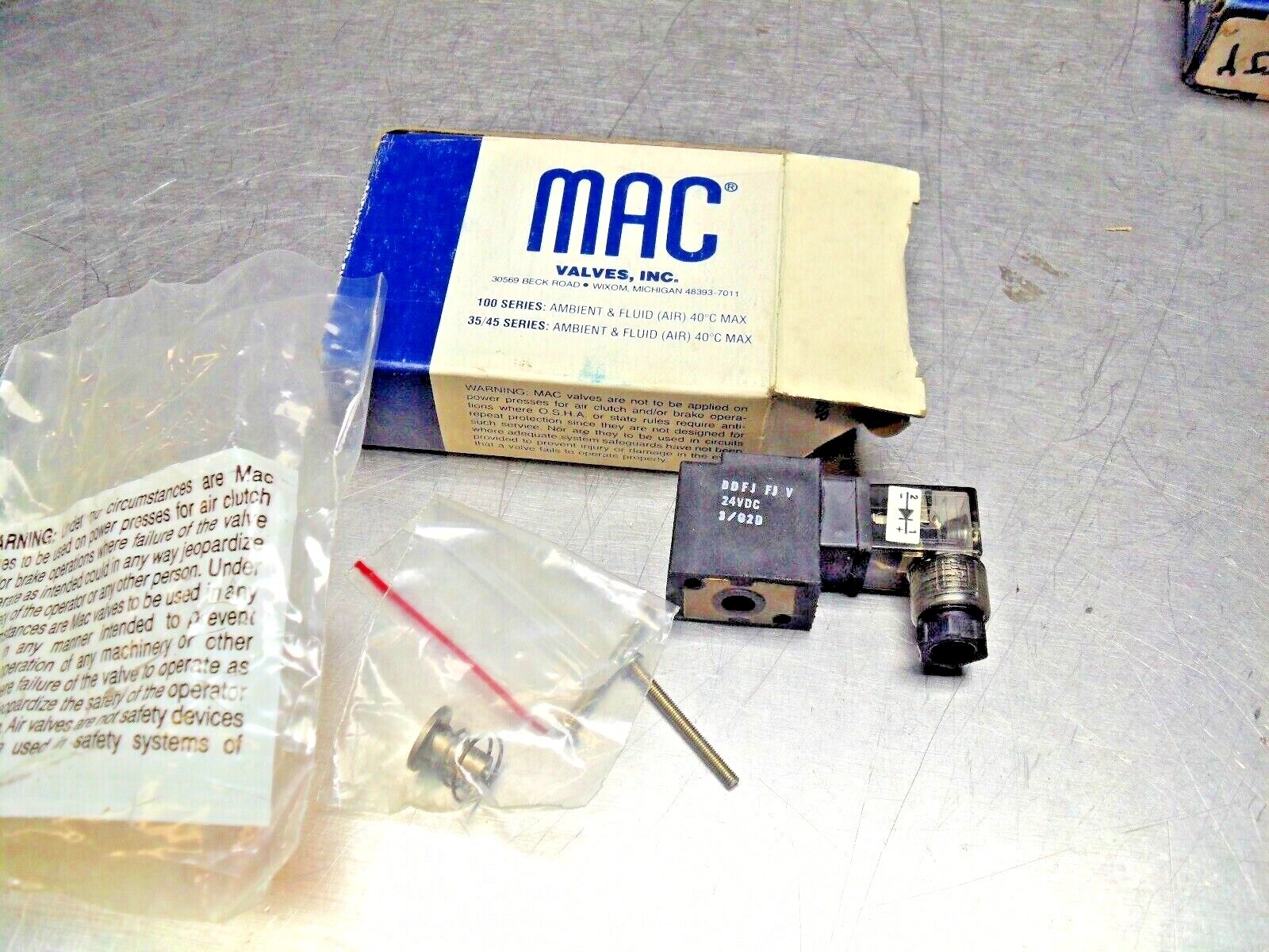 MAC Vales DDFJ - FJY 24VDC  3/02D  Solenoid valve NIB