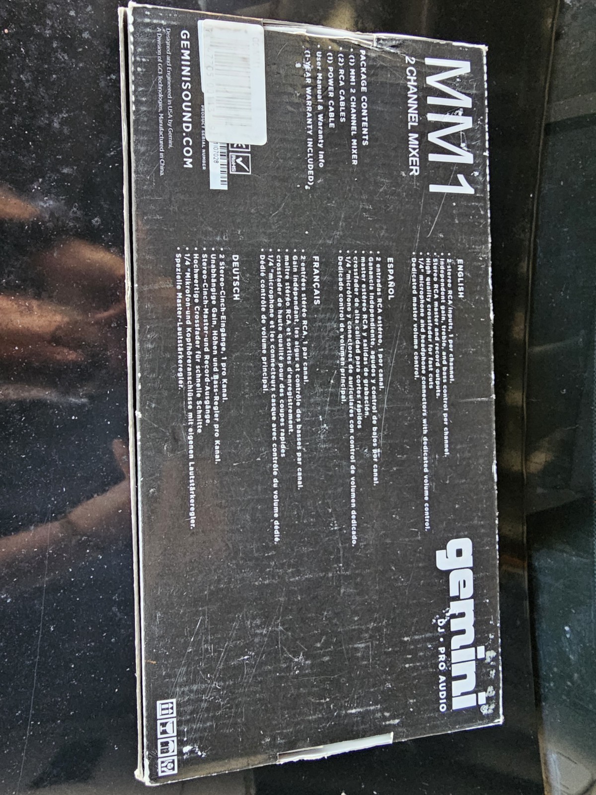 Gemini MM1 2 Channel Audio Mixer