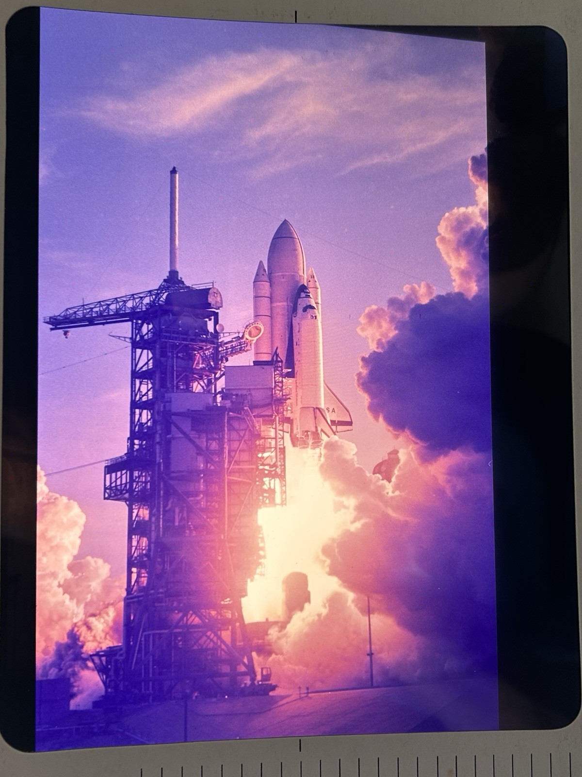 1981 NASA KSC Space Shuttle Columbia STS-1 Liftoff Presentation Transparency-362