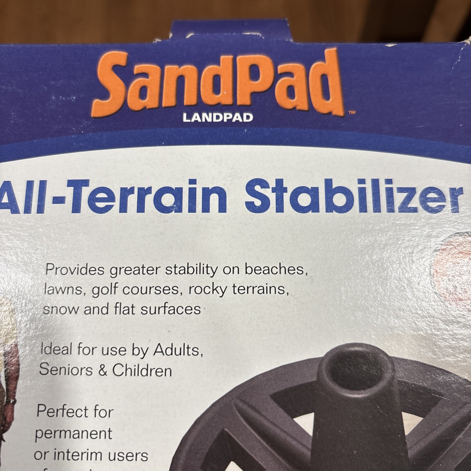 SandPad All Terrain Stabilizer Cane Tip (Single Pack)