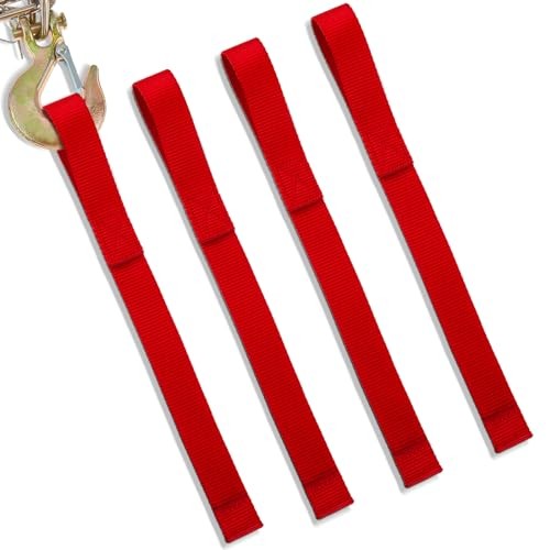 3 Pcs Winch Hook Pull Straps 1 Inch Wide 12 Inches Long Hook Strap Nylon Winch