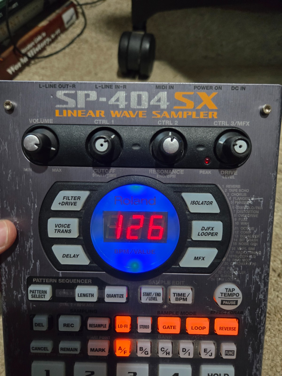Roland SP-404 SX Linear Wave Sampler - Working - No Battery Cover