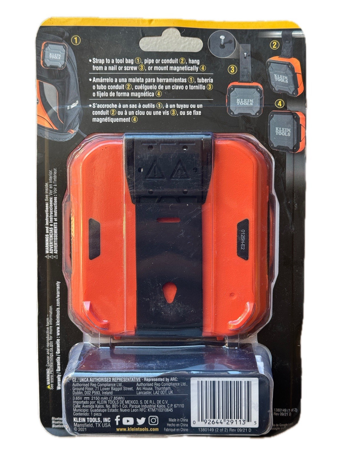 Klein Tools AEPJS2 Bluetooth® Speaker with Magnetic Strap