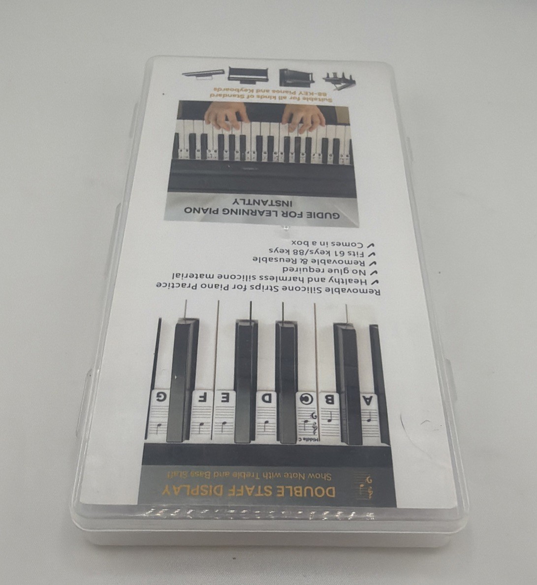 Piano Notes for Beginners Removable 88-Key Labels 61-Key Silicone Keyboard Note