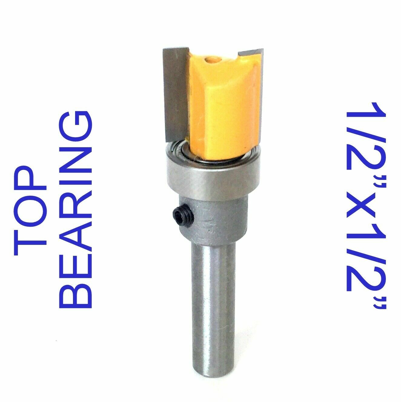 1 pc 1/4" Shank with Top Bearing Dado 1/2x1/2 Blade Flush Trim Pattern Bit S