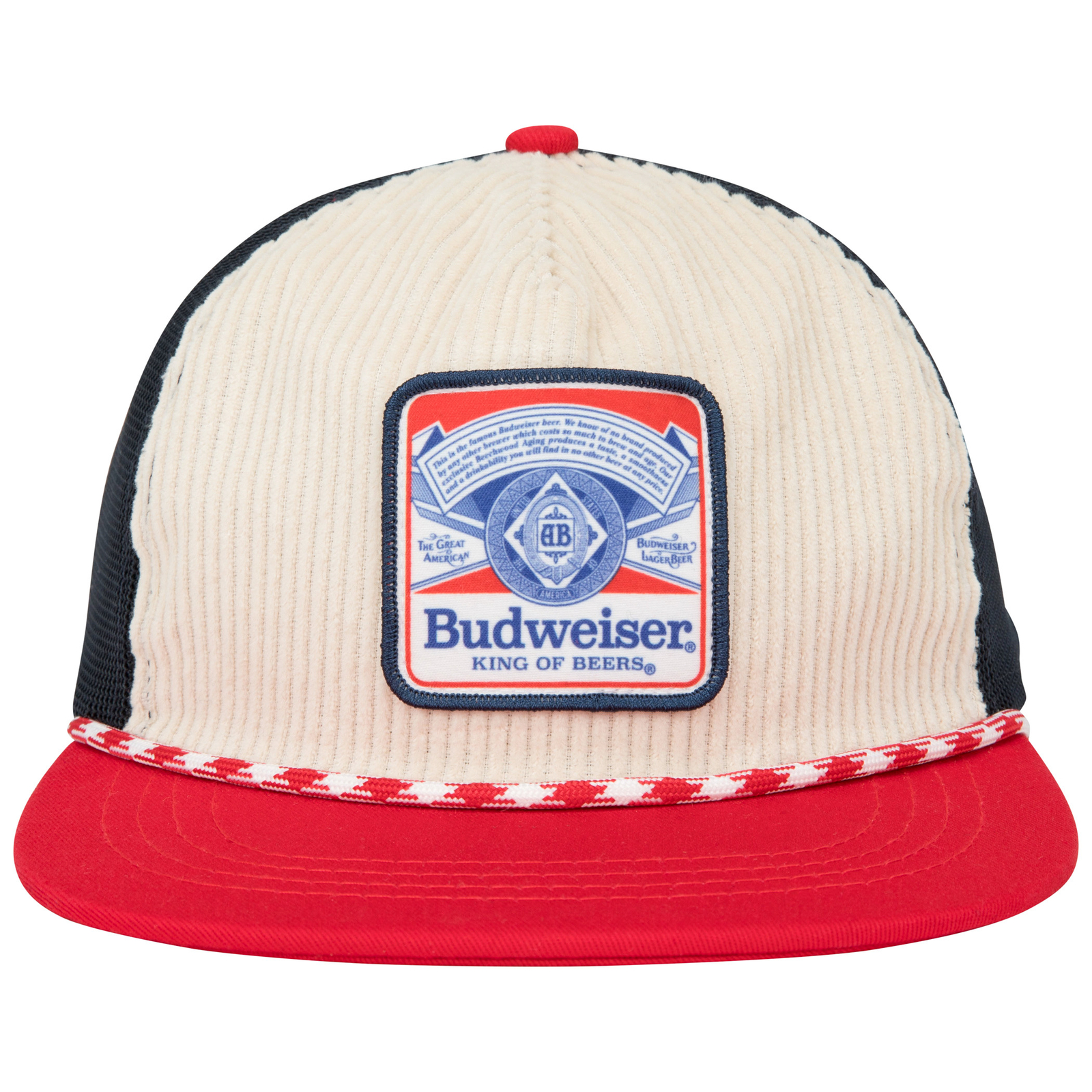 Budweiser Label Multi Color Cotton Twill Rope Hat Multi-Color