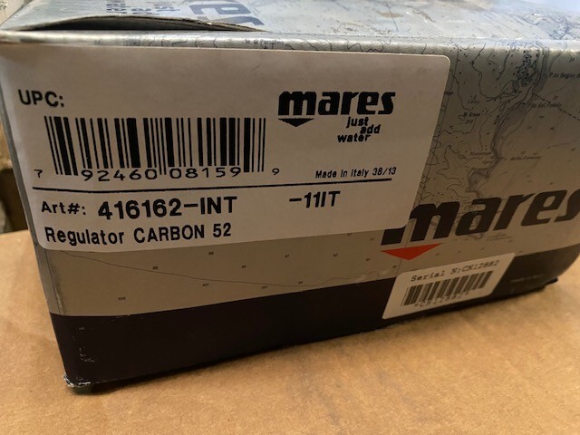 Mares Carbon 52 Regulator Yoke, Scuba Diving First & Second Stage Regulator NEW