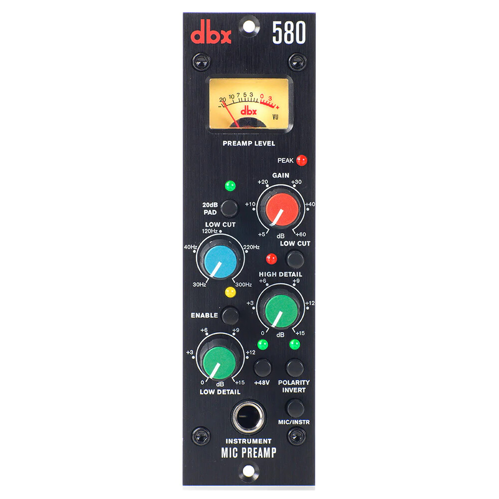 dbx 580 500 Series Microphone Preamp Premium Low Noise API 500 Module New
