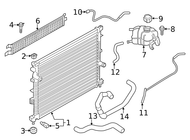 Genuine Ford Radiator Mount Bracket F2GZ-8A193-A