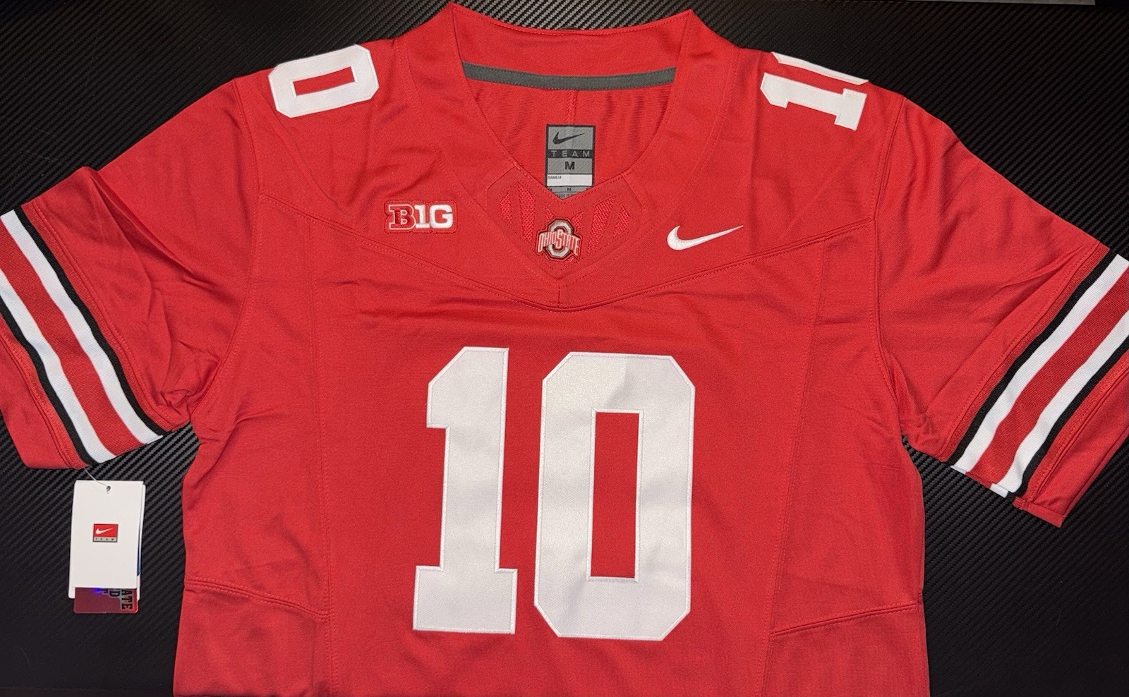 Julian Sayin Red Ohio State OSU Jersey Buckeyes Stitched 10 FUSE Stitched